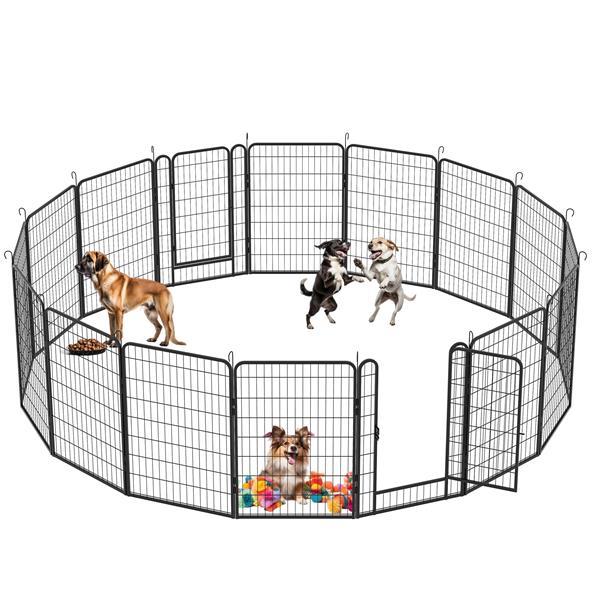 16-Piece Heavy Duty Metal Pet Playpen – Expandable Exercise Fence for Dogs, Cats & Small Animals