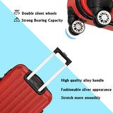 Vertical Pattern 3-in-1 Luggage Set with Universal 360° Spinner Wheels & Pull Rod Design