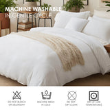 3-Piece Solid Color Quilt Cover Set – Super-Soft Microfiber, Included Quilt Cover & Pillowcase, Hotel-Style Brushed Texture, Pink