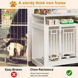 43.3-Inch Large Wooden Dog Kennel Furniture – Indoor Pet Crate with Divider, Double Door Design & Stylish Home Décor