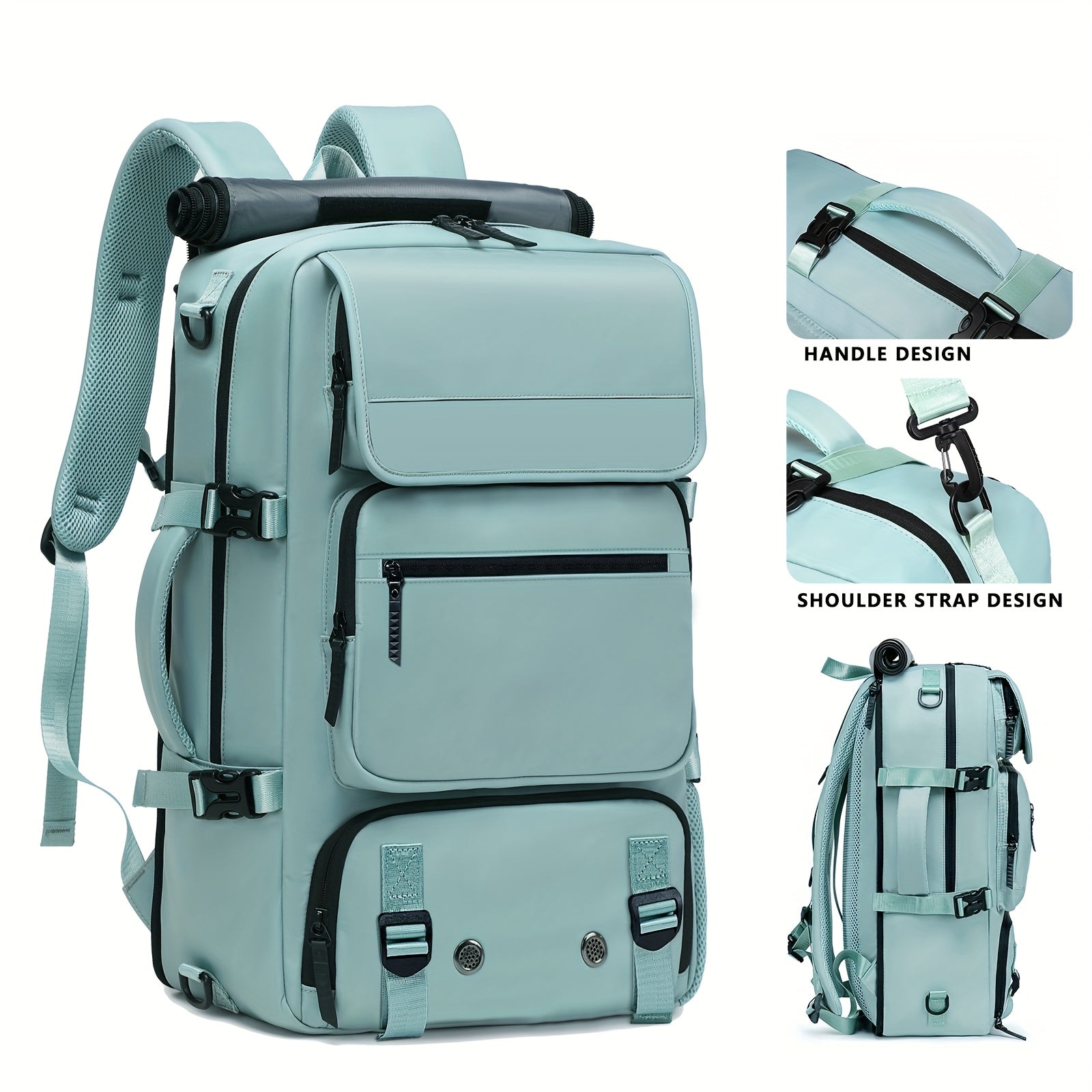 2025 New Multi-Functional 16″ Laptop Travel & Business Backpack for Men & Women – Large Capacity with Shoe Pocket & Crossbody Straps 🎒