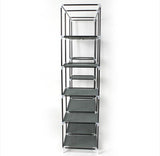 Portable Fabric Wardrobe Closet - 5-Tier, 12-Compartment Organizer with Hanging Rod | Easy Assembly Clothes Storage