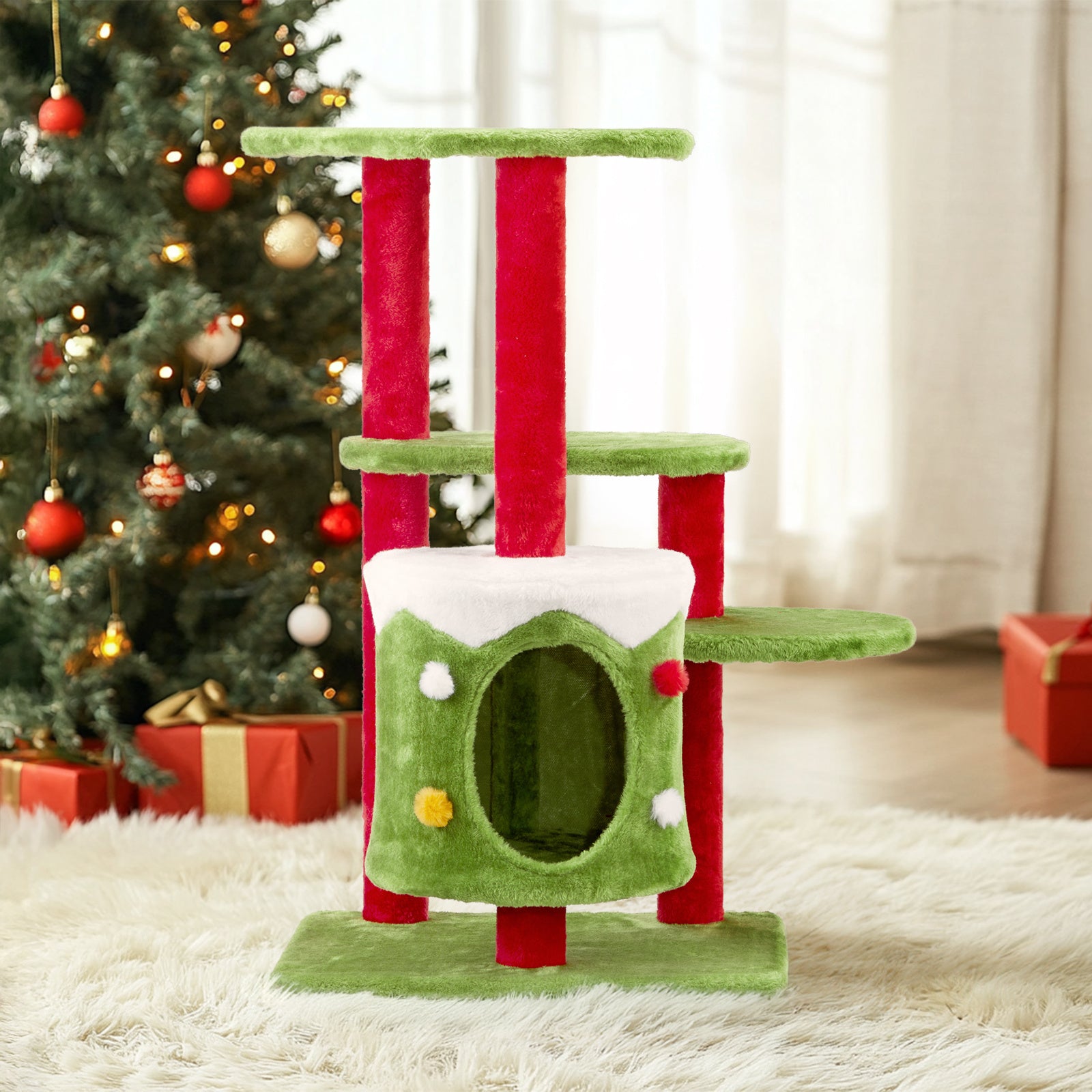 Cat Climbing Frame – Multi-Level Cat Tree Tower with Scratching Posts, Cozy Perches & Interactive Play Areas