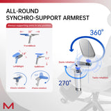 D2 Pro Ergonomic Office Chair with Footrest - High-Back Mesh Computer Chair with Adaptive Lumbar Support