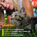 Flea & Tick Prevention for Dogs, Cats & Rabbits – Natural Topical Drops with Mosquito Repellent (3 Doses)