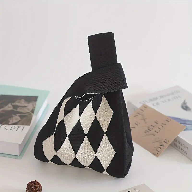 Women’s Knitted Wool Bucket Bag – Versatile Handbag & Casual Tote