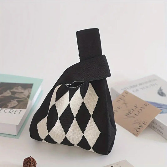 Women’s Knitted Wool Bucket Bag – Versatile Handbag & Casual Tote