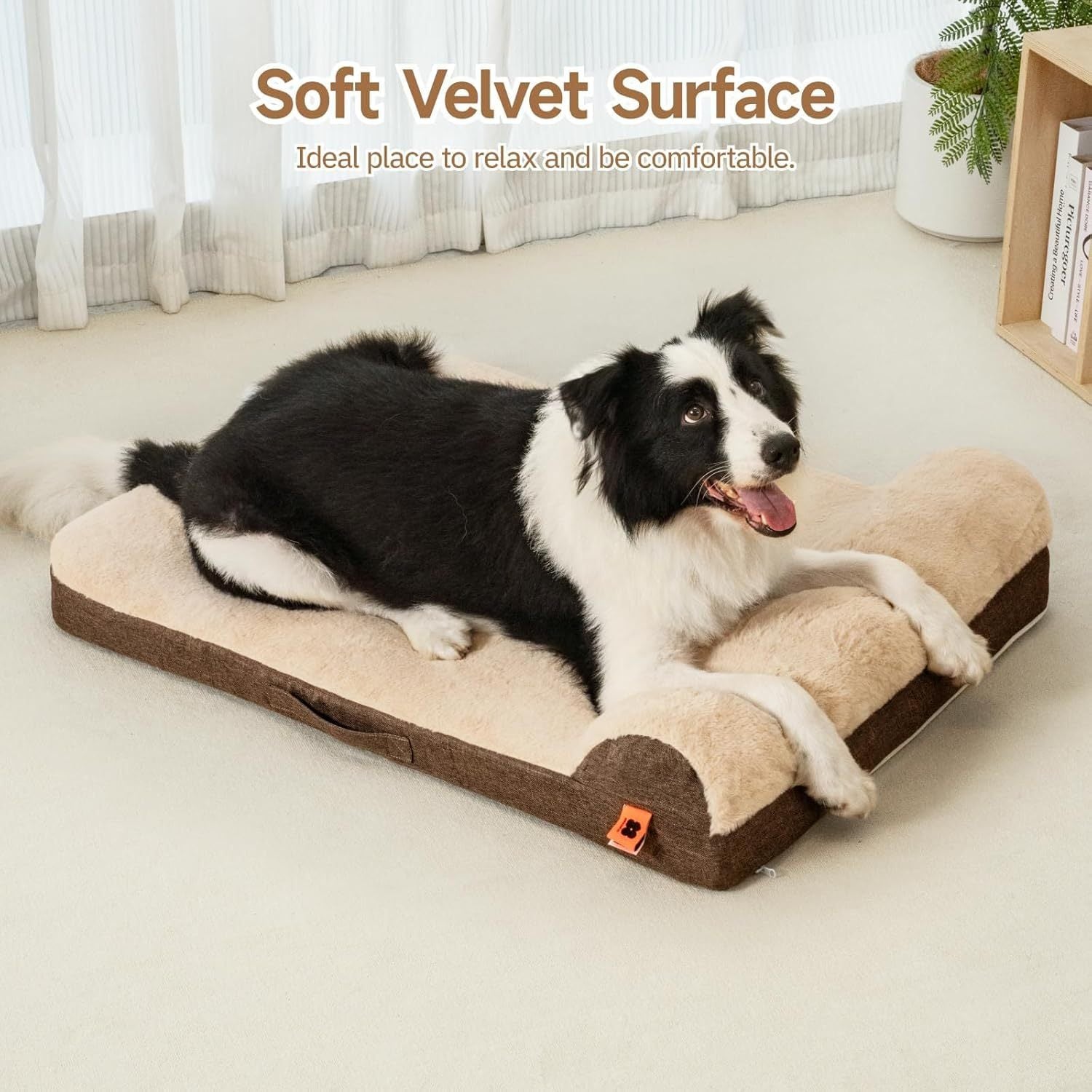 Mewoofun Orthopedic Dog Bed – Large Egg Crate Foam Sofa with Waterproof Lining, Washable Cover & Non-Slip Bottom