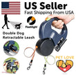 Dual Pet Leash – Retractable Reflective Double Dog Walking Leash with 360° Swivel for Safe & Tangle-Free Walks