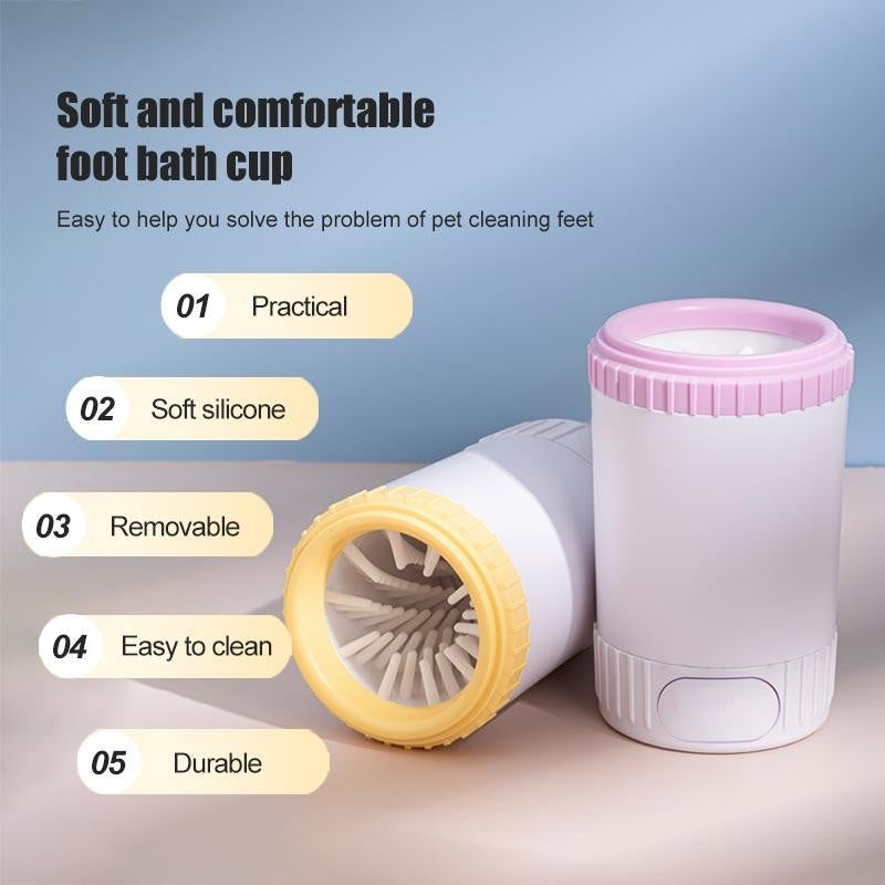 Second-Generation Semi-Automatic Dog Paw Cleaner – Portable No-Electric Pet Paw Washer for Effective Cleaning