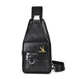 Premium PU Leather Vintage Style Chest Bag – Spacious Multi-Compartment Crossbody with Waterproof Design for Men
