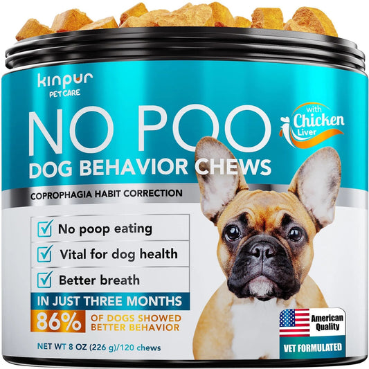No Poo Chews for Dogs – Stop Poop Eating Behavior with Probiotics, Digestive Enzymes & Bad Breath Support
