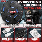 Music Boxing Machine – Wall-Mounted Bluetooth Punching Pad with Lights & Sound Effects 🎶🥊🔥
