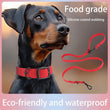 Pet Silicone Collar & Leash Set – Waterproof, Durable & Easy-to-Clean Dog Accessories for Small & Large Breeds