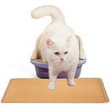 Double-Layer Rice-Shaped Cat Litter Pad – Waterproof EVA Non-Slip Mat for Cats, Easy Cleaning & Mess Prevention