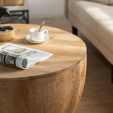 Vintage Industrial Nesting Coffee Table Set - Bucket Style Tables with Lift-Top Storage