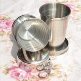 Stainless Steel Folding Cup – 250 ml Telescopic Camping Mug, Compact & Durable