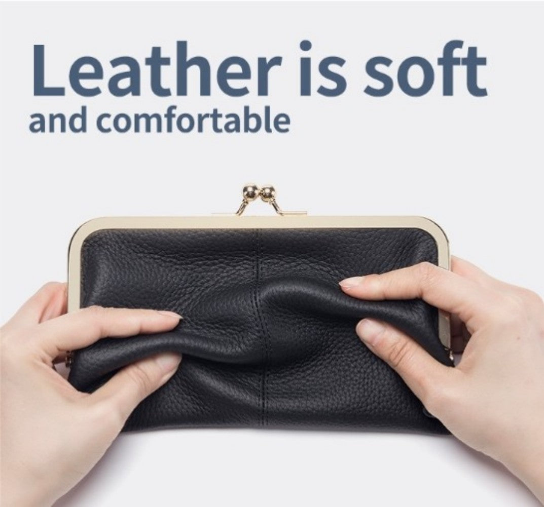 Ladies PU Leather Purse 👛 – Multi-Color Wallet for Women (Orange, Blue, Grey, Red, Black)