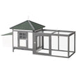 Wooden Chicken Coop with Nesting Boxes – Outdoor Hen House with Run, Ventilation & Weatherproof Roof
