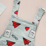 Baby Boy & Girl Casual Heart Jumpsuit – Valentine’s Day Paper Airplane XOXO Trendy Outfit