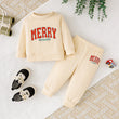 Baby Girls Christmas Outfit 2-Piece Set – Merry Christmas Sweatshirt & Pants