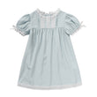 Toddler Girls Summer Lace Trim Dress – Puff Short Sleeve Crew Neck Princess Outfit, Cute Party Dress for Birthdays & Special Occasions