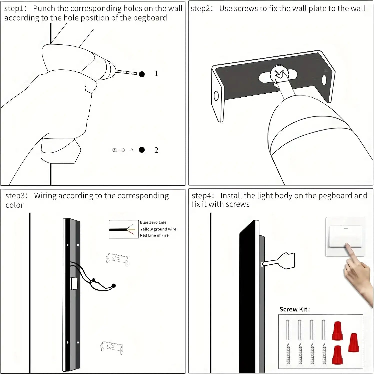 Outdoor Wall Lights Long Wall Sconce Dimmable With Remote Control Long Strip Modern LED Outdoor Wall Light Fixture 1 Pack Black Wall Mount Lighting Sconce Exterior Lights Wall Sconce For House Living Room Corridor - PulinGO