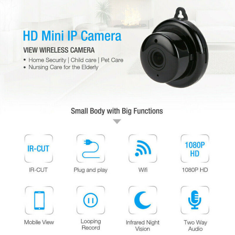 1080P WiFi Security Camera - Wireless Indoor/Outdoor Cam with Night Vision & Two-Way Audio