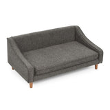 Durable Elevated Dog Sofa Bed – Modern Irregular Armrest Design with Soft Cushion for Comfortable Pet Lounging