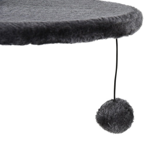PawHut Adjustable Height Floor-to-Ceiling Vertical Cat Tree – Dark Grey
