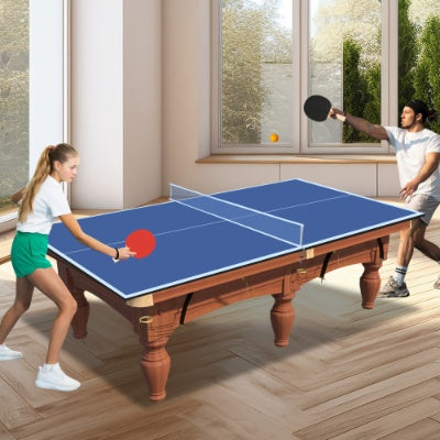 7 ft Mid-Size Folding Ping Pong Conversion Top – Portable Table Tennis Surface, 84" × 48" 12 mm MDF, Foldable Design