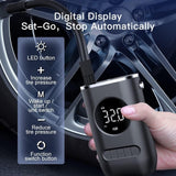 Cordless Portable Tire Inflator with LED Display