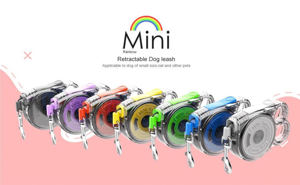 Mini Retractable Dog Leash – Lightweight & Durable Leash for Small Pets, Easy-to-Use Design for Outdoor Walks