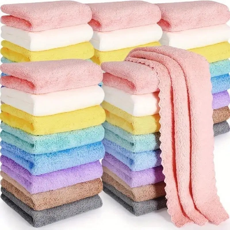 20‑Pack Solid Color Towels – Super Absorbent, Quick-Drying, Lightweight for Home, Office & Travel