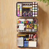5-Tier Stackable Storage Bins with Lids & Doors – Collapsible Large-Capacity Organizer Box Set for Home, Kitchen, Office 🏡