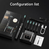AquaSonic Black Series Electric Toothbrush - ADA Accepted Whitening Toothbrush with 8 Brush Heads & Travel Case