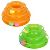 Pet Cat Crazy Ball Disk – Trilaminar Interactive Plate Toy with Rolling Balls for Indoor Cats, Fun Play & Exercise