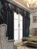 European Luxury All-Black Velvet Curtains – Thick & Elegant Drapes for Living & Dining Room