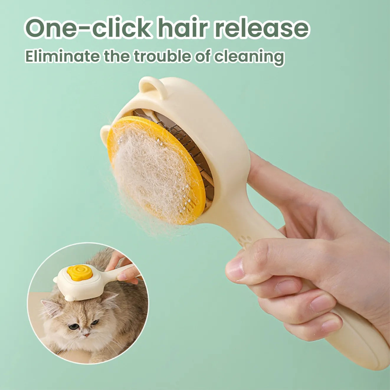 One-Key Spray Pet Comb – Deep Cleaning Deshedding & Detangling Tool with Built-In Grooming Mist