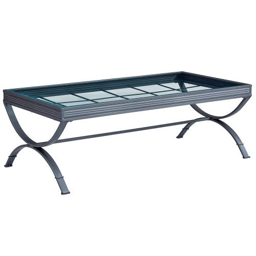Emerson 3-Piece Coffee & End Table Set - Modern Faux Marble Living Room Tables (Silver)