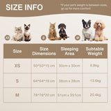 Mewoofun Donut Dog Bed – 25"x25"x7" Cream Calming Round Fluffy Washable Bed with Non-Slip Bottom for Small Dogs, Puppies & Cats