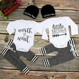 Newborn Baby Boy & Girl Outfit Set – Soft Cotton Romper Bodysuit with Pants | Infant Clothes 2PCS