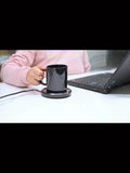 LALAYUAN Electric Mug Warmer, Fast Heating Coffee Cup Warmer with Temperature Control, 110V US Plug, Plug Powered Beverage Heater, with Desk, for Coffee Lovers, Coffee, Milk, Tea, Candle Wax Gift - PulinGO