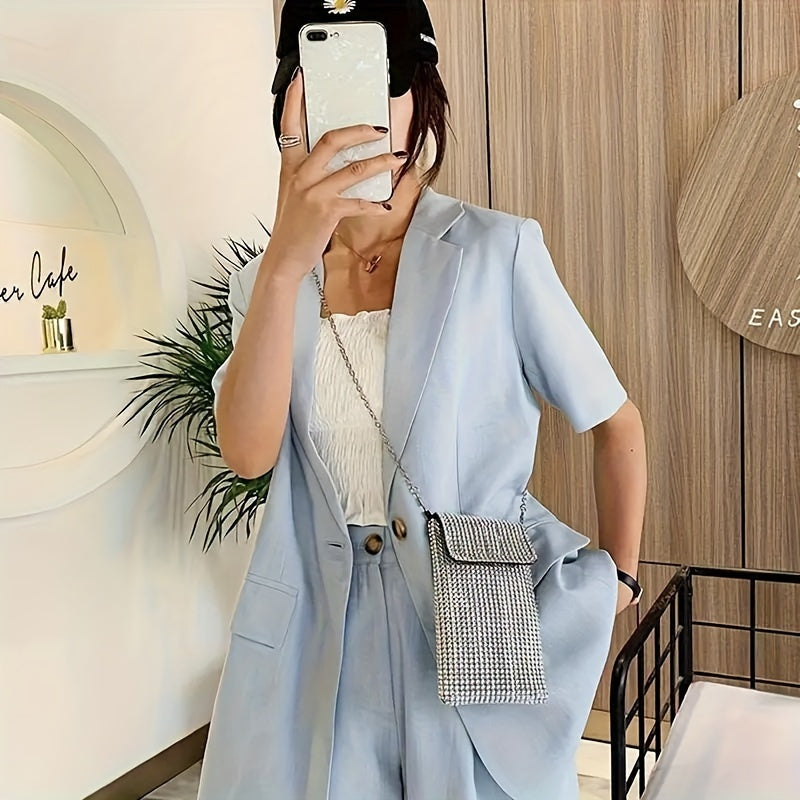 Women’s Glitter Crossbody Bag ✨ Rhinestone & Sequin Evening Purse – Wedding & Party Handbag