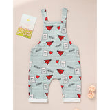 Baby Boy & Girl Casual Heart Jumpsuit – Valentine’s Day Paper Airplane XOXO Trendy Outfit