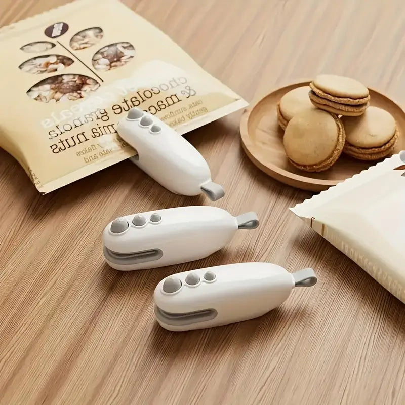2-in-1 Mini Bag Sealer and Cutter - USB Rechargeable Heat Sealer for Snack & Chip Bags