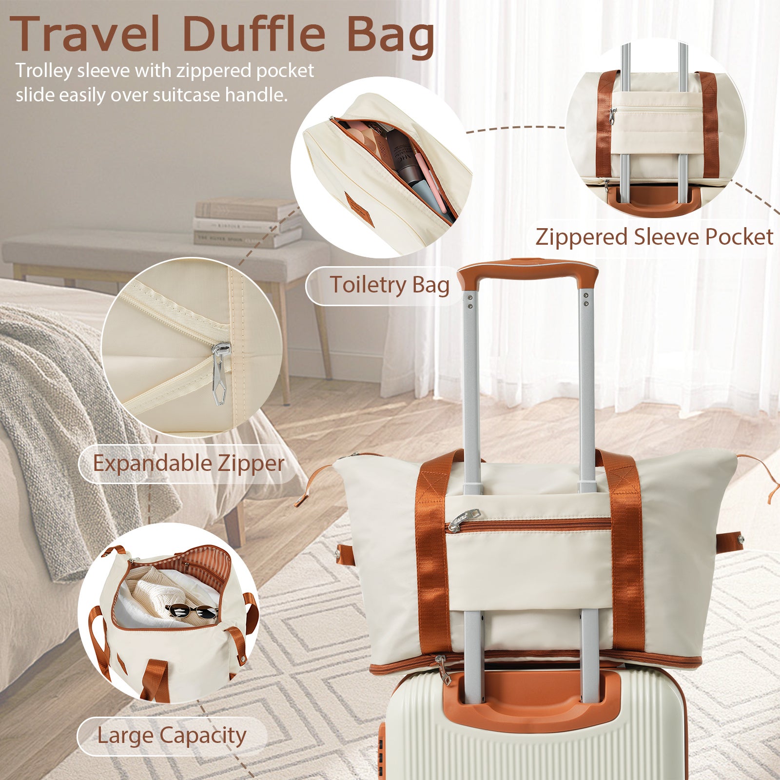 Durable 3-Piece Hardshell Luggage Set