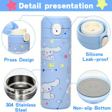 Cinnamoroll Double-Wall Stainless Steel Insulated Bottle – 50 Stickers & Leak-Proof Design