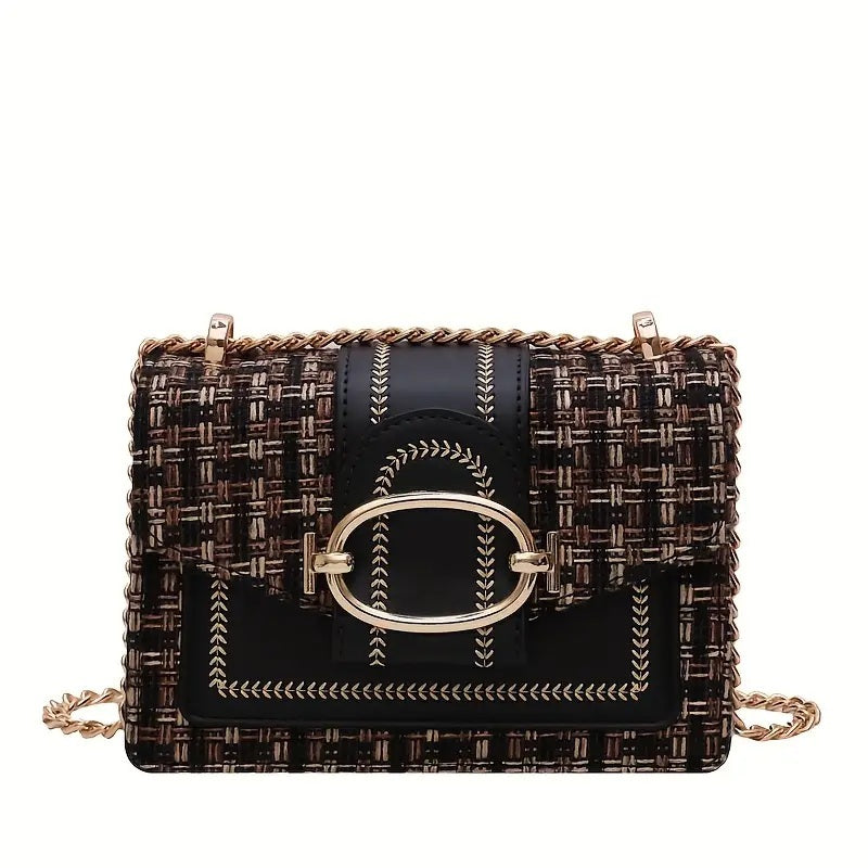 PU Crossbody Bag ✨ Fragrance Style Women’s Small Shoulder Bag with Luxury Chain Strap – Elegant & Versatile