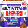 Dog Multivitamin Chews – 20-in-1 Vitamins with Glucosamine for Joint, Skin, Gut, Immunity & Mobility (120 Chews)